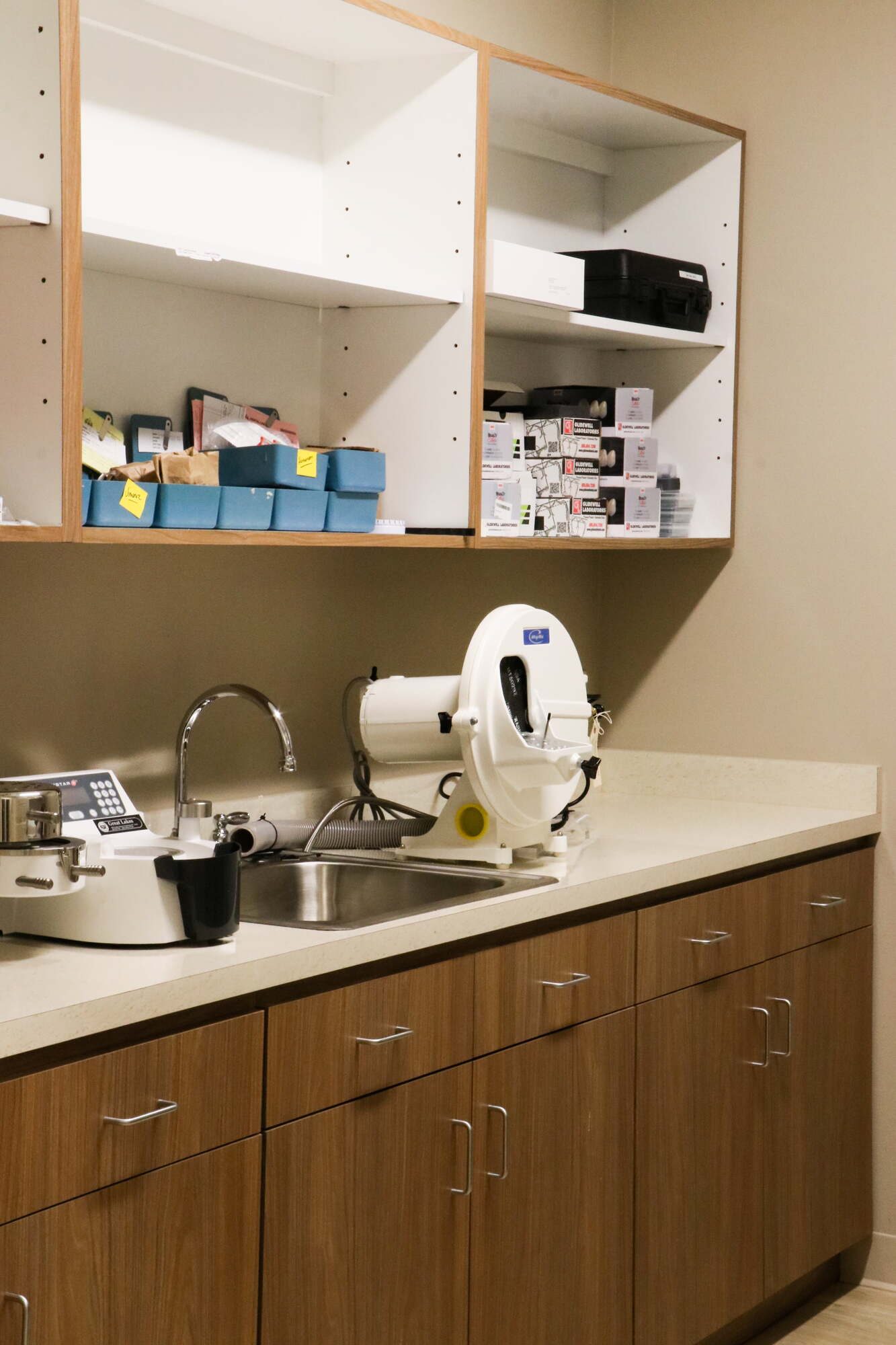 In-office dental lab and equipment at Peak Family Dental